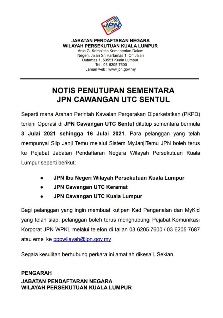 Jpj utc sentul appointment